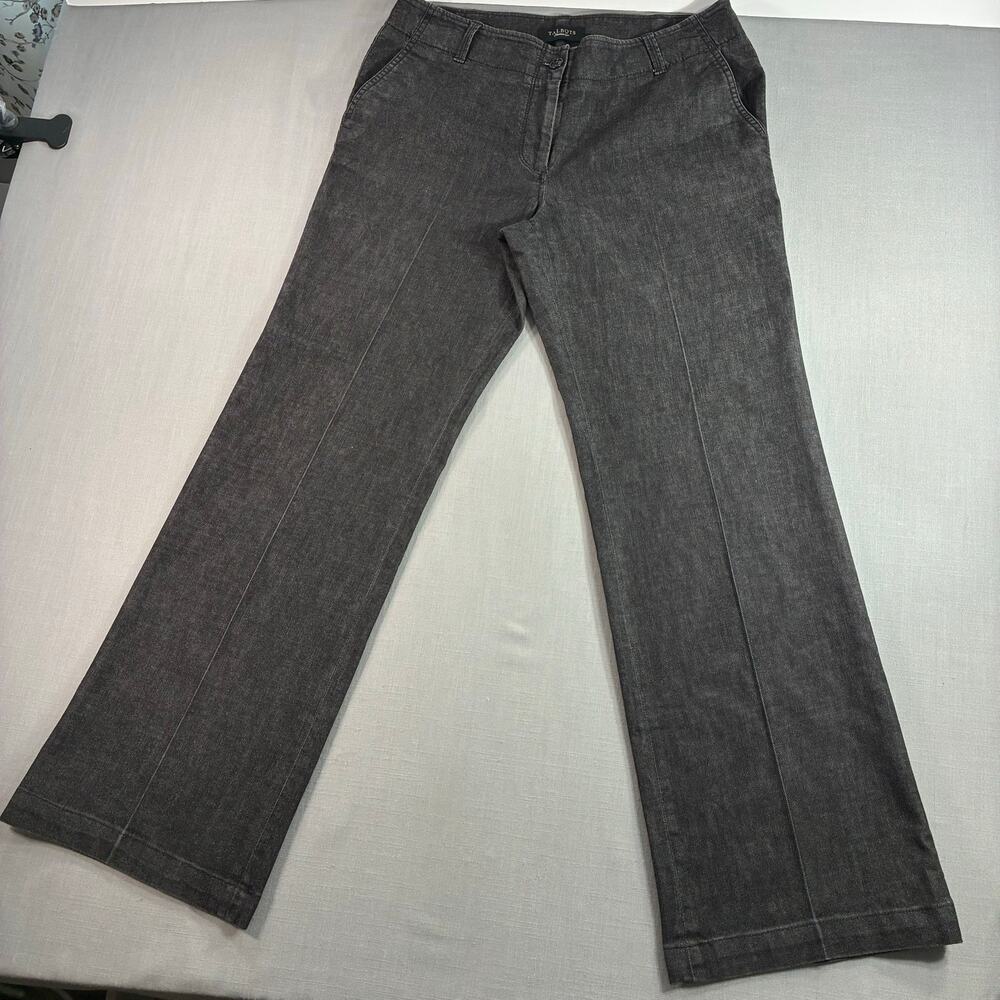 Talbots Signature Flare Jeans Women's Size 10 Gray Stretch Mid Rise Denim